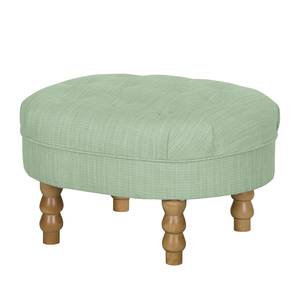 Fauteuil New Mill geweven stof Mintkleurig - Met hocker