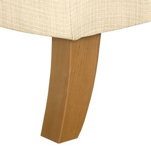 Fauteuil New Mill geweven stof Licht beige - Zonder hocker