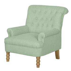 Fauteuil New Mill geweven stof Mintkleurig - Zonder hocker