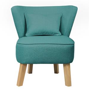 Fauteuil Oistins geweven stof - Turquoise