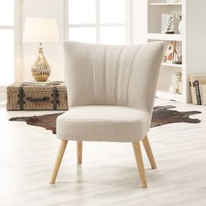 Fauteuil Oona I Tissu Beige - Crème