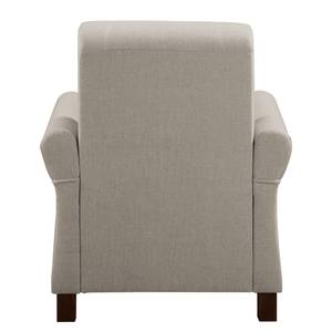 Fauteuil Outwell structuurstof - Kiezelkleurig - Met hocker