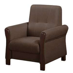 Fauteuil Outwell structuurstof - Bruin - Zonder hocker