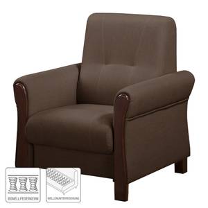 Fauteuil Outwell structuurstof - Bruin - Zonder hocker