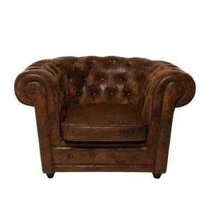 Fauteuil Oxford Vintage Eco microvezels - bruin