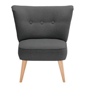 Fauteuil Bumberry Geweven stof Hanabi: Antracietkleurig