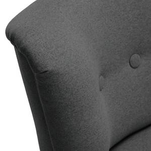 Fauteuil Bumberry Geweven stof Hanabi: Antracietkleurig