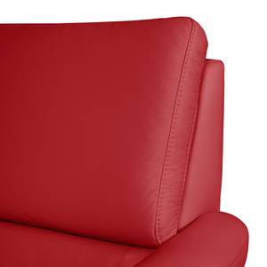 Fauteuil Patay Cuir véritable Rouge cerise