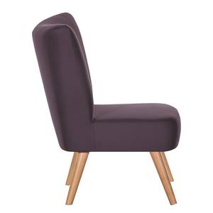 Sessel Mikkel Baumwollstoff Aubergine