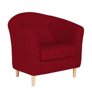 Fauteuil Philipp Tissu rouge