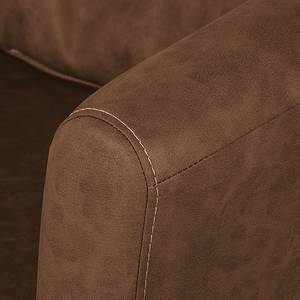 Fauteuil Phillip Cuir synthétique - Marron chocolat