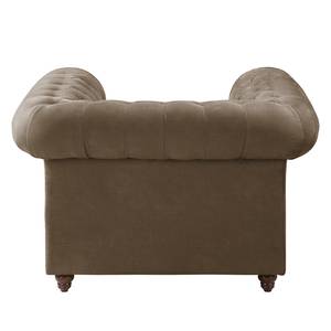 Fauteuil Chesterfield Pintano Aspect cuir vieilli - Noix de muscade