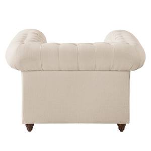 Fauteuil Chesterfield Pintano geweven stof - Beige