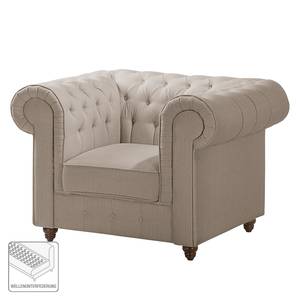 Chesterfield Sessel Pintano Webstoff - Cappuccino