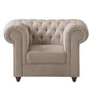 Chesterfield Sessel Pintano Webstoff - Cappuccino