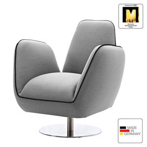 Fauteuil Pinto I Tissu - Gris / Noir