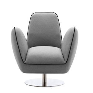 Fauteuil Pinto I Tissu - Gris / Noir