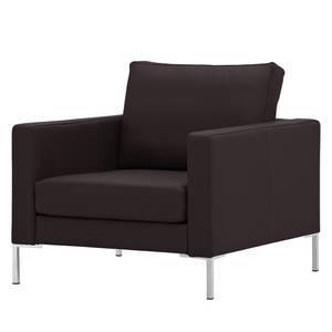 Fauteuil Portobello Cuir véritable Cuir véritable Gad : Marron foncé - Angulaire