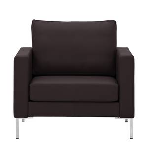 Fauteuil Portobello Cuir véritable Cuir véritable Gad : Marron foncé - Angulaire