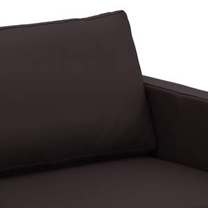 Fauteuil Portobello echt leer Echt leer Gad: Donkerbruin - Hoekig