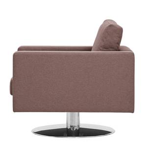 Draaifauteuil Portobello geweven stof Geweven stof Milan: Grijs-Marron