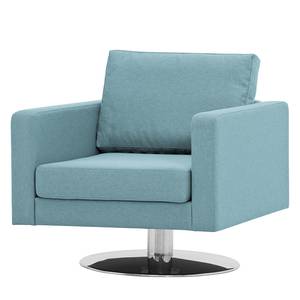 Draaifauteuil Portobello geweven stof Stof Selva: Lichtblauw