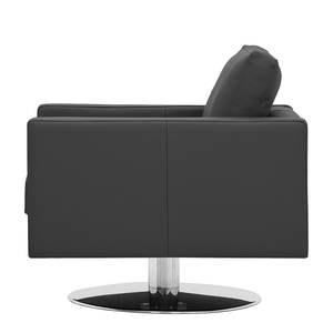 Fauteuil pivotant Portobello Cuir véritable - Cuir véritable Gad : Anthracite