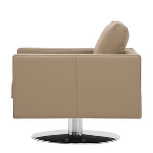 Fauteuil pivotant Portobello Cuir véritable - Cuir véritable Gad : Taupe