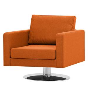 Draaifauteuil Portobello geweven stof Geweven stof Milan: Roestbruin