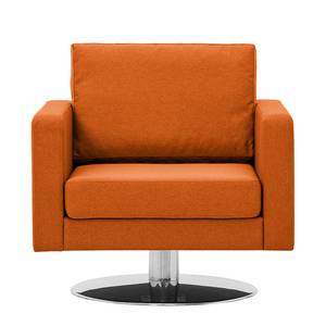 Draaifauteuil Portobello geweven stof Geweven stof Milan: Roestbruin