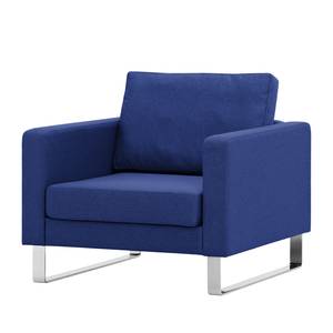 Fauteuil Portobello geweven stof Stof Ramira: Blauw - Beugelpoten