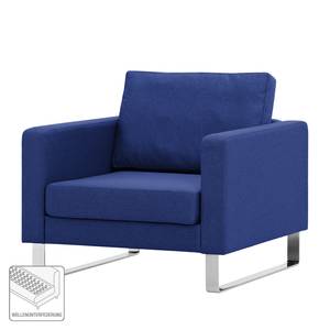 Fauteuil Portobello geweven stof Stof Ramira: Blauw - Beugelpoten