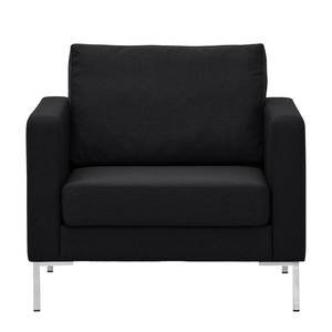 Fauteuil Portobello geweven stof Stof Selva: Antraciet - Hoekig