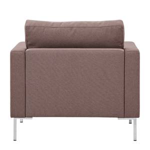 Fauteuil Portobello geweven stof Geweven stof Milan: Grijs-Marron - Hoekig