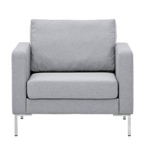 Fauteuil Portobello geweven stof Geweven stof Milan: Lichtgrijs - Hoekig