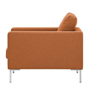 Fauteuil Portobello geweven stof Geweven stof Milan: Roestbruin - Hoekig