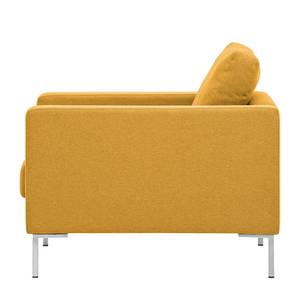 Fauteuil Portobello geweven stof Stof Selva: Mosterdgeel - Hoekig