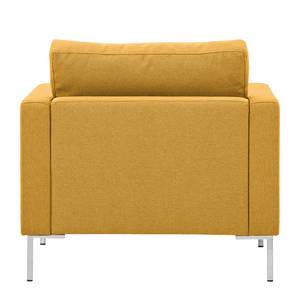 Fauteuil Portobello geweven stof Stof Selva: Mosterdgeel - Hoekig