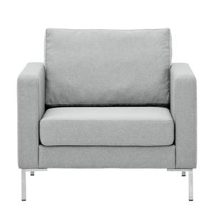 Fauteuil Portobello geweven stof Stof Selva: Zilvergrijs - Hoekig