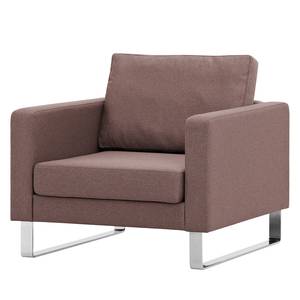 Fauteuil Portobello geweven stof Geweven stof Milan: Grijs-Marron - Beugelpoten