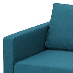 Fauteuil Portobello geweven stof Stof Ramira: Turquoise - Hoekig