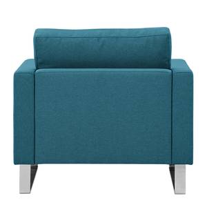 Fauteuil Portobello geweven stof Stof Ramira: Turquoise - Beugelpoten