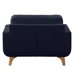 Fauteuil Postville Tissu structuré - Bleu foncé