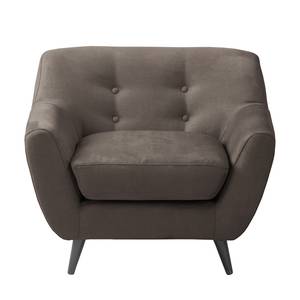 Fauteuil Rometta antieke leerlook - Bruingrijs