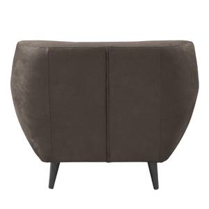 Fauteuil Rometta antieke leerlook - Bruingrijs