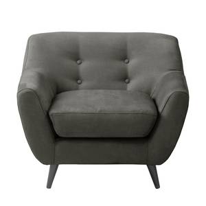 Fauteuil Rometta Aspect cuir vieilli - Gris foncé