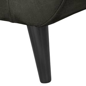 Fauteuil Rometta antieke leerlook - Donkergrijs