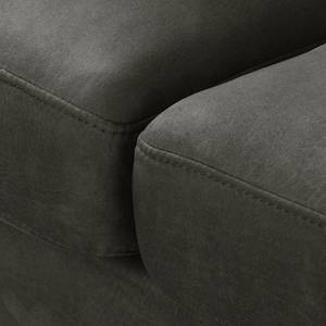 Fauteuil Rometta Aspect cuir vieilli - Gris foncé