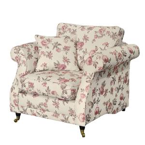 Sessel Rosehearty Webstoff - Creme / Rose