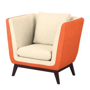 Sessel Sagone Webstoff Orange / Cremeweiß